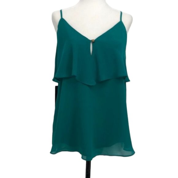 Guess by Marciano Tops - Guess By Marciano NWT teal layered keyhole camisole in Bombay Sapphire SP